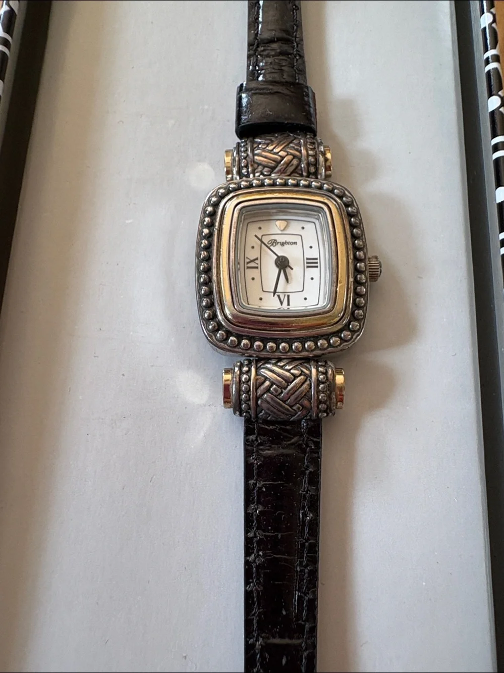 Brighton vintage  Alberta Women's Brown Leather Strap Watch
